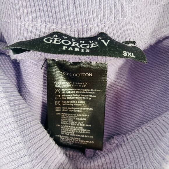 Avenue George V Purple Rhinestone Crystal Dripping Skull Drawstring Shorts 3X - Picture 7 of 10